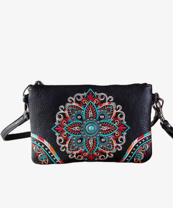 Montana West Floral Embroidered Wristlet